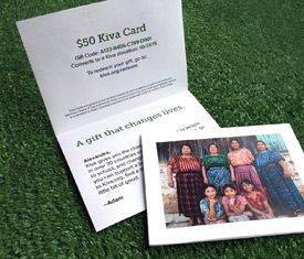 A giving spirit that regenerates every time a loan is repaid. Kiva