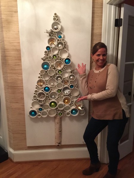Two years later and she still loves it (and him)!   See how the designer husband  made this tree here.