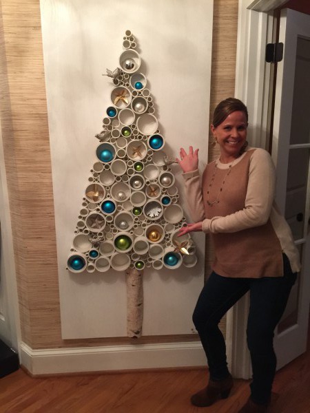 Two years later and she still loves it (and him)! See how the designer husband made this tree here.
