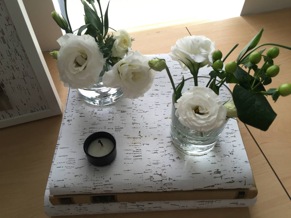 Books and flowers