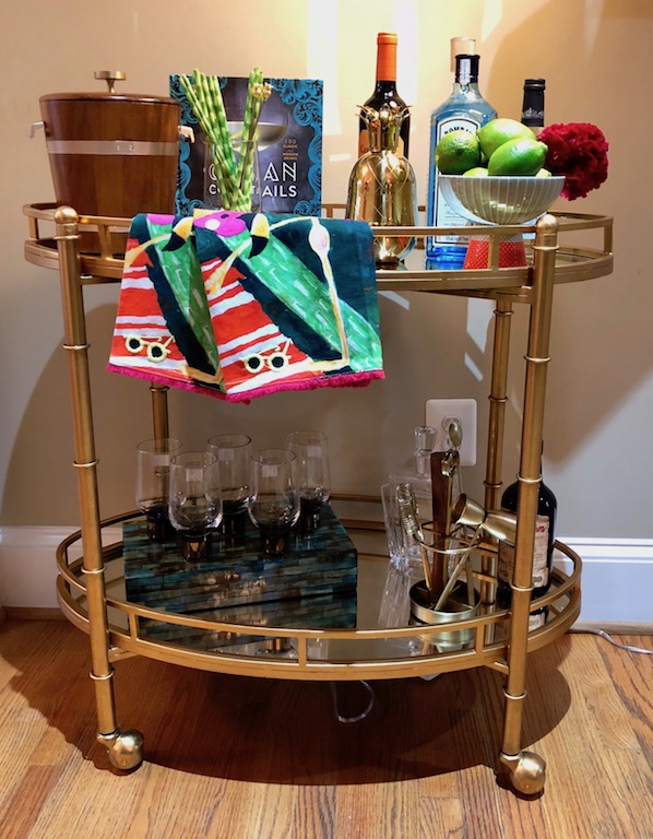 Get this awesome bar cart and support the Arlington Free Clinic!